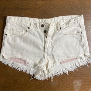 Free People “We The Free” Button Fly Frayed Hem